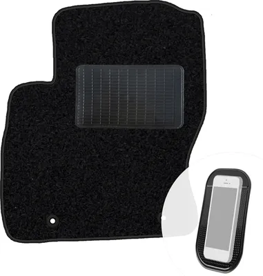 Produktbild von moto-MOLTICO Fahrer Fußmatte Auto Velours Fahrerseite Autoteppiche Schwarz Fahrermatte 1-teilig passend für Ford Focus II 2004-2010