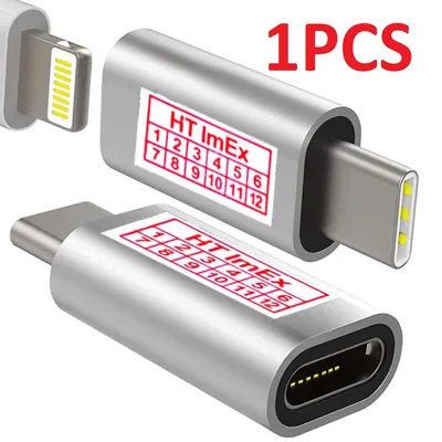 Produktbild von Laden Daten Adapter USB Typ C auf 8-polig passend für Handy Smartphone Tablet