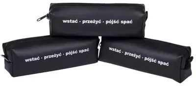 Zdjęcie produktu dla Piórnik jednokomorowy - Wstać Przeżyć Pójść spać - Pajacyk