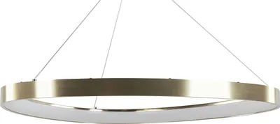 Produktbild von BELIANI LED Hängelampe Gold Metall ø 61 cm Rund Saturn-Optik Ringform Kreisform Modern Glamour für Küche Esstisch Wohnküche Hohe Decken Innenräume