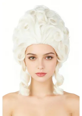Produktbild von Perücke Königin 18. Jahrhundert lockig retro beige Kunstfaser Cosplay Halloween