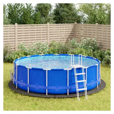 Produktbild von Pool-Bodentuch Hellgrau 458 cm Polyester Geotextil für Schwimmbäder und Badebereiche