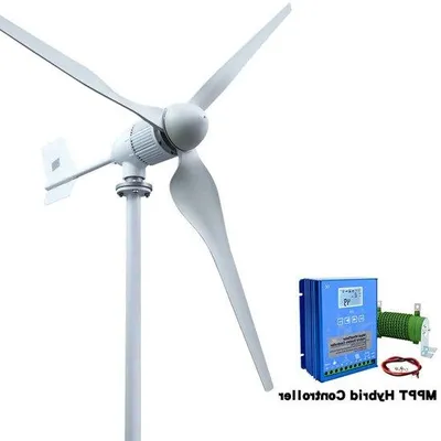 Imagen del producto de Mini generador eólico de 8000W, 24V, con panel de control híbrido LCD