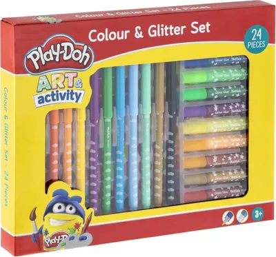 Produktbild von Set aus Stäbchen und Kleber mit Glitzer