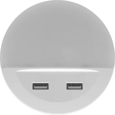 Image de LEDVANCE Veilleuse LED Lunetta USB - Prise de courant blanche chaude avec détecteur jour/nuit & sortie USB Classe énergétique G