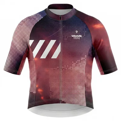 Produktbild von VeloNuts Damen Radtrikot, Retro Signal, Cosmic Halftone, 2XL