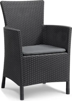 Immagine prodotto di Allibert 218760 Poltrona da pranzo Iowa, look rattan, plastica, grafite