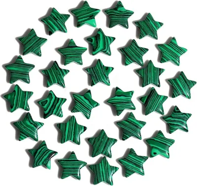 Produktbild von 20-teiliges Sternkristall Set Malachit Heilsteine Natürlich Stein Meditation