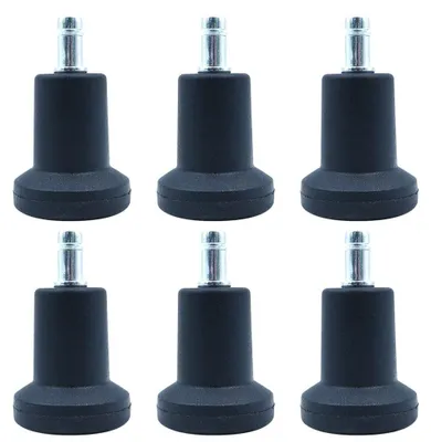 Immagine prodotto di Rotelle per sedie da ufficio, confezione da 5 pezzi, attacco da 11 x 22 mm, diametro 50 mm, ricambi per sedie da ufficio