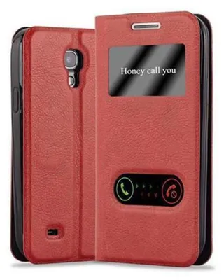 Obrázek produktu pro Cadorabo Protective Case for Samsung Galaxy S4 Case in Red Pouzdro na mobilní telefon typu kniha Cover Etui