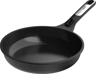 Produktbild von BergHOFF Leo Bratpfanne, 24 cm, rund, aus 100% recyceltem Aluminium, keramische Antanhaftbeschichtung, Induktion, abnehmbare Antirutsch-Griffe
