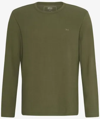 Produktbild von Brax - Herren Langarmshirt, Timon (24-5118), Größe:M, Farbe:hunter (35)