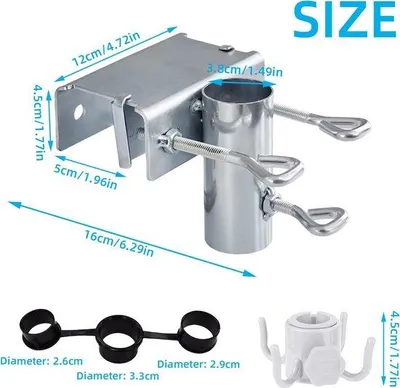 Produktbild von Famanu Parasolhalter für Balkon - Verstellbar, Ø 25-38 mm