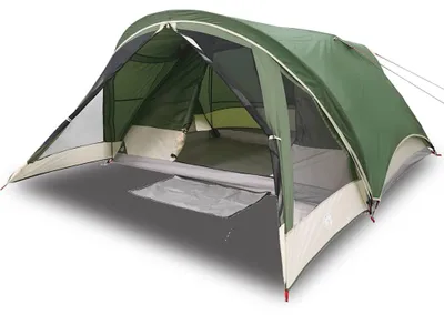 Produktbild von vidaXL Campingzelt 4 Personen Grün Wasserdicht