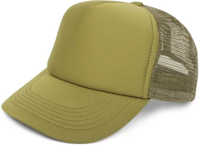 Produktbild von styleBREAKER Uni 5-Panel Trucker Cap mit Mesh-Einsatz | verstellbares Basecap mit Click Snap Verschluss | luftiges Netz Cap für Damen und Herren
