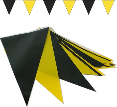 Produktbild von Goodymax® Wimpelkette 10 m Schwarz-Gelb