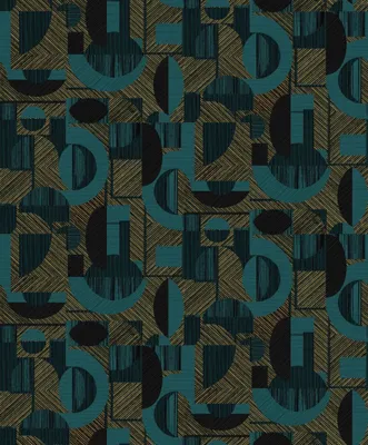 Immagine prodotto di Carta da parati Khroma by Masureel motivo geometrico blu - 630693 - 53 cm x 10,05 m