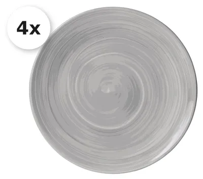 Produktbild von Speiseteller 26,5cm 4er Set Valencia grau