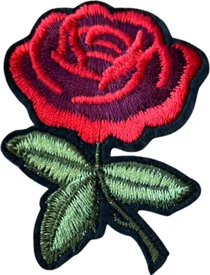 Produktbild von Aufnäher mit Aufnäher „Rose Rose Flower“, zum Aufbügeln mit Emblem