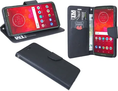 Produktbild von Motorola Moto G6 Play Handyhülle Tasche Flip Case Smartphone Schutzhülle Schwarz