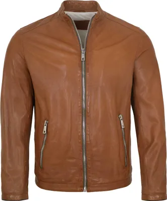 Produktbild von Milestone - Herren Lederjacke Lammnappa cognac : 52