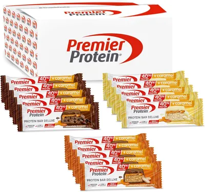 Produktbild von PREMIER PROTEIN Deluxe Proteinriegel Multiflavourbox 15 x 50g 3 SORTEN