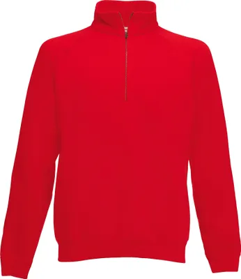 Produktbild von Fruit Of The Loom Herren Premium 70/30 Sweatshirt mit Reißverschluss am Kragen RW3166 (2XL) (Rot)