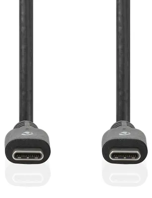 Produktbild von Nedis CCGW64750BK20 USB-Kabel USB 3.2 Gen 2 USB-C Stecker beidseitig 2 m Schwarz