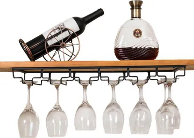 Produktbild von 2x Weinglashalter Gläserhalter Edelstahl Weinregale Cup Holder Weinbecherhalter Gläserhalterung für 12-18 Gläser