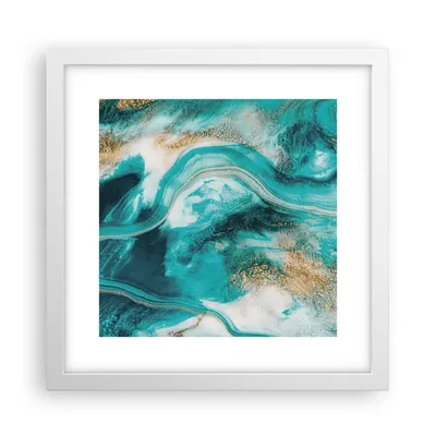 Produktbild von Gerahmtes Poster - Weißer Rahmen - Wasser Meer Ozean - 30x30 cm - Wand Bild - Wanddeko - Wandbilder - Kunstposter - Wandposter - Bilderrahmen - Bilder - Kunstdruck - Wanddekoration - P2WAC30x30-5108
