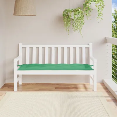 Image de Coussin de banc de jardin vert 150x50x7 cm tissu oxford