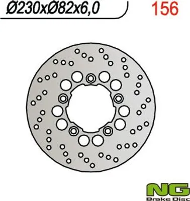 Productafbeelding van NG BRAKES remschijf rond, vast