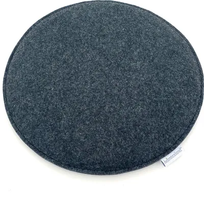 Produktbild von heimtexland ® Sitzkissen Set Filz Stuhlkissen Stuhlauflage Filzkissen Stuhl Polster Kissen Typ631 2er Set 35 cm Rund Anthrazit