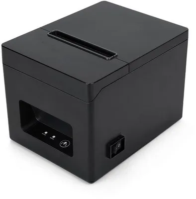 Produktbild von USB-Drucker, 80mm, mit automatischer Schnittfunktion, ESC/POS-Befehlssatz, Windows und Mac kompatibel, USB-Anschluss.