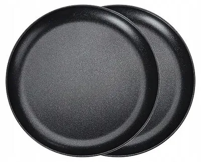 Produktbild von 2er-Set Pizzablech Edelstahl rund 30 cm Antihaft