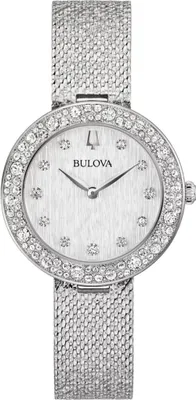 Produktbild von Bulova 96L329 Crystal Phantom Damenuhr - Elegante 30,5mm Edelstahl Quarz 3 ATM