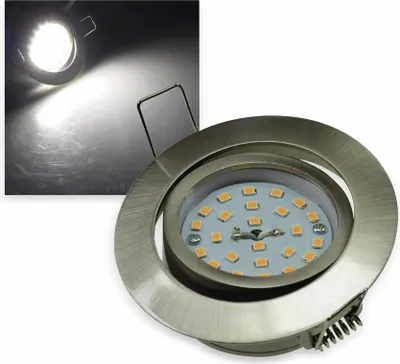 Obrázek produktu pro ChiliTec LED vestavné světlo Flat-32 neutrální bílá 80x32mm, 5W, 490lm, kartáčovaná nerezová ocel