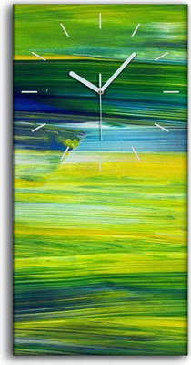 Produktbild von Wandbild Leinwand Bilder Wanduhr Geräuschlos 30x60 Malerei Abstrakte Kunst - weiße Hände