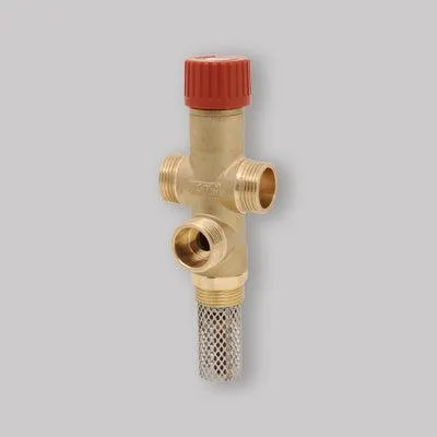 Productafbeelding van Thermostatische afvoerventiel met terugslagmechanisme. Aansluitingen: 3/4". Instelbereik: 95°