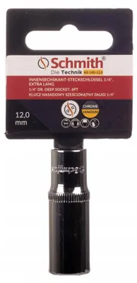 Immagine prodotto di Chiave a bussola esagonale lunga, 1/4 di pollice, 12 mm, in acciaio CrV, utensile professionale per officina
