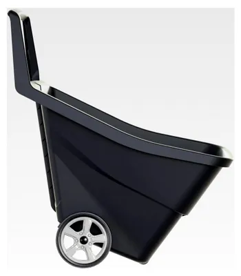Produktbild von Gartenschubkarre Load&Go | 95 Liter Fassungsvermögen | 57 x 84 x 92,5 cm | Kunststoff | schwarz | zwei gummiverstärkte Räder | für Materialtransport und Wartungsarbeiten | leicht