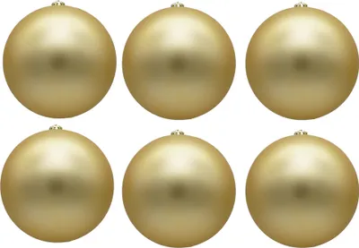 Produktbild von Weihnachtskugeln für den Außenbereich, frostsicher und wetterfest Ø 12 cm gold matt - Christbaumkugeln für Draußen - Weihnachtsbaumkugeln