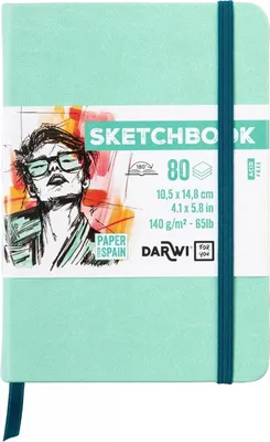 Produktbild von DFY Skizzenb A6 80Bl 140 g Wassergn