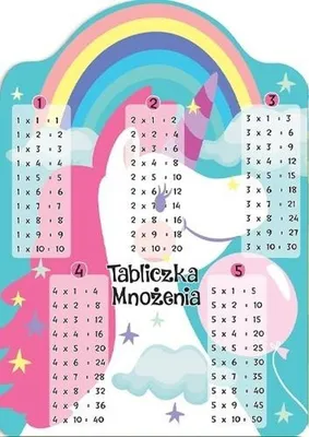Productafbeelding van Karta tabliczka mnożenia A5 jednorożec