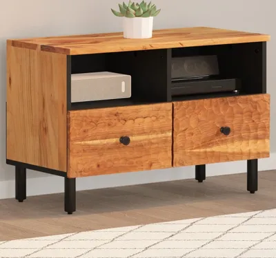 Produktbild von TV-Schrank 70x33x46 cm Massivholz Akazie, TV-Lowboard 356856