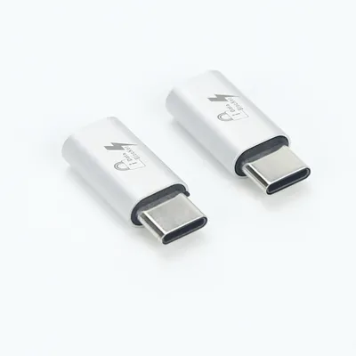 Produktbild von INF 2er-Pack USB-C Datenblocker Adapter: Schutz vor Datendiebstahl, Silber