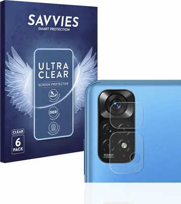 Produktbild von 6x Für Xiaomi Redmi Note 11 (NUR Kameraschutz) Schutzfolie Savvies Displayschutz Display Schutz Folie Klar Transparent