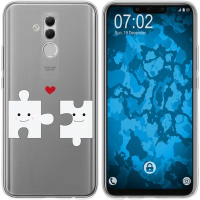 Produktbild von PhoneNatic Case kompatibel mit Huawei Mate 20 Lite Silikon-Hülle in Love Beziehung M1