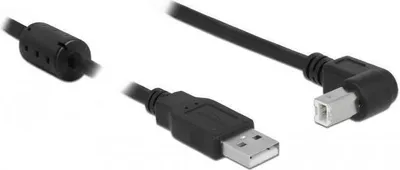 Produktbild von DELOCK Kabel USB-A 2.0 ST > USB-B 2.0 ST gewinkelt 1,5m SW