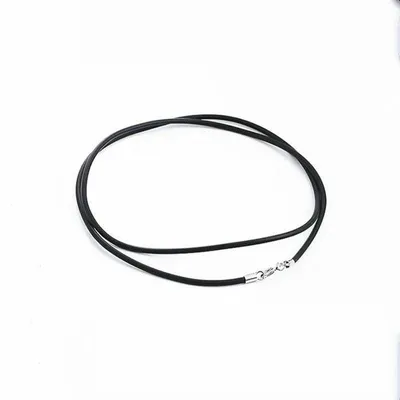 Image de Collier ras du cou/Chaîne - Noir avec fermoir à ressort